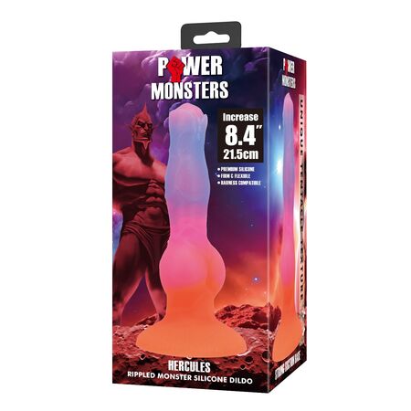 Силиконовый фантазийный фаллоимитатор Hercules - 21,5 см.